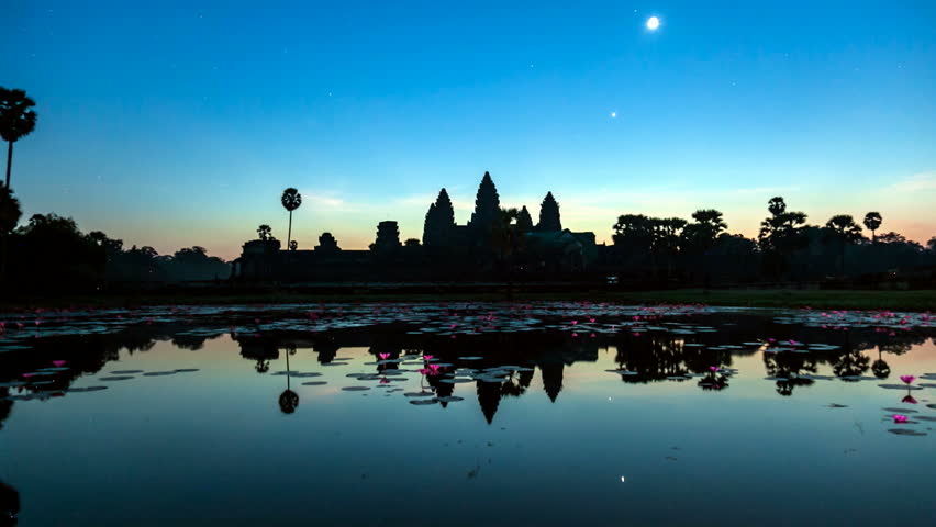 Timelapse of Angkor Wat at Sunrise