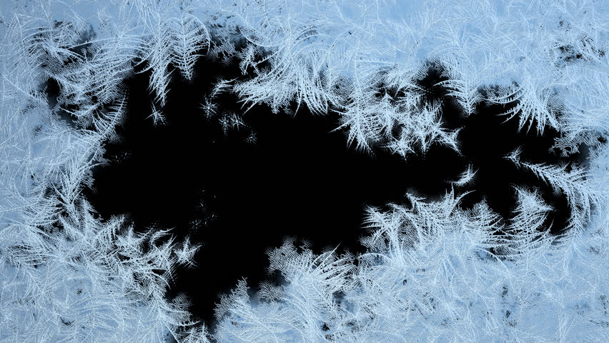 Ice Freezing Animation of the Screen from Borders to the Center with Alpha and Distortion Mask.