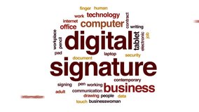 Digital signature animated word cloud, text design animation. - Powered by Shutterstock - Get 15% off with code: PIKWIZARD15