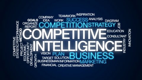Competitive Intelligence Animated Word Cloud Text Stock Footage Video ...