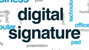 Digital signature animated word cloud, text design animation. - Powered by Shutterstock - Get 15% off with code: PIKWIZARD15