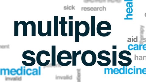 Multiple Sclerosis Animated Word Cloud Text Stock Footage Video (100% ...