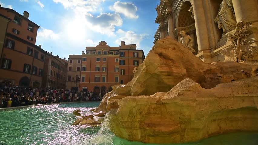 World famous Fontana di Trevi in Rome, Italy