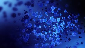 Atoms Floating in Liquid. Metal Balls in Liquid. - Powered by Shutterstock - Get 15% off with code: PIKWIZARD15