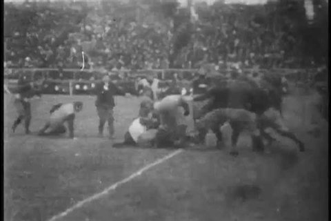 CIRCA 1900s - Teams from Princeton University and from Yale University play football, in 1903.