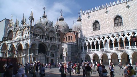 VENICE, ITALY - CIRCA 2011: Pan of the Palazzo Ducale in Venice.