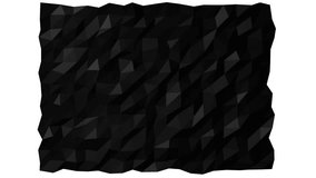 Black Polygonal Background Flag Loop. Background motion design, seamless looping. HD resolution. 10 seconds.