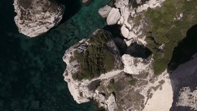 Drone video - flying over Bonifacio marina - Corsica