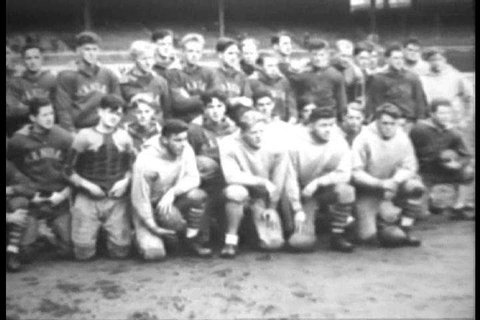 CIRCA 1930s - Manual and Erasmus football teams face off in 1934.