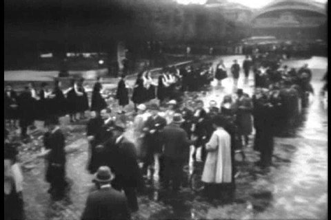 CIRCA 1930s - Thousands of couples line up to get married in Rome after Mussolini offers a dowry in 1934.