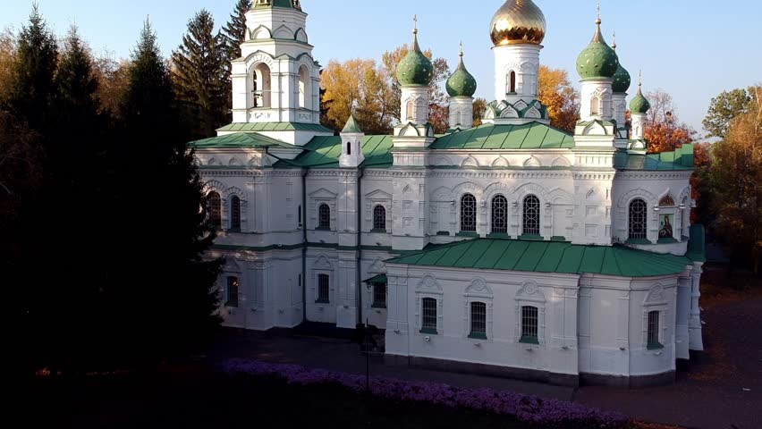 Aerial views on battle of Poltava place in Ukraine. Battle of Poltava, (8 July 1709), the victory of Peter I the Great of Russia over Charles XII of Sweden in the Great Northern War. 