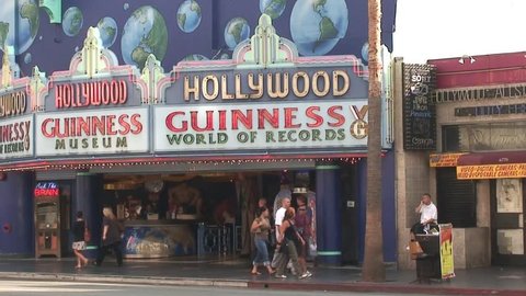 LOS ANGELES, CALIFORNIA - CIRCA 2008: Hollywood Guinness Museum & People