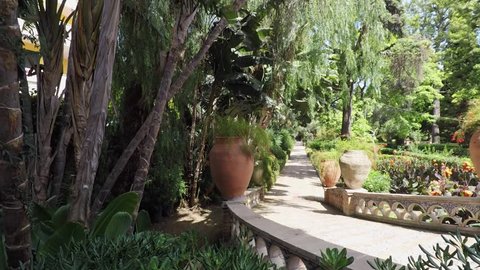 Garden of Villa Comunale in taormina, park