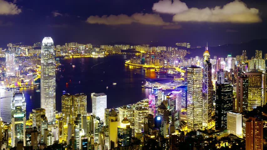 Hong Kong at night - timelapse