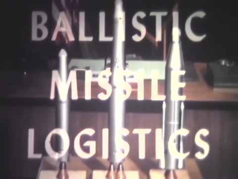 CIRCA 1950s - The accelerated development pattern of Air Force Ballistic Missile poses new logistical problems, explained by Major General Ben I. Funk in 1958.