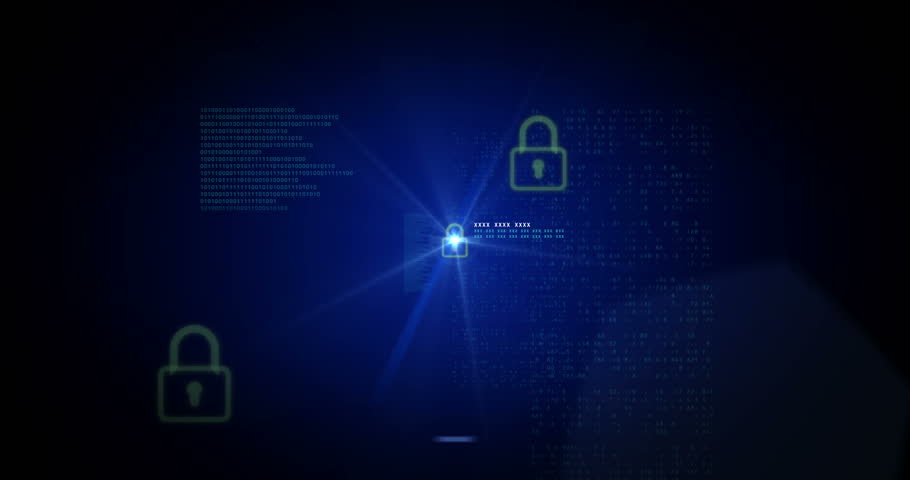 Concept looped animation for computer attack, cyber stealing and internet crime. Abstract background of a security in cyber space. Royalty-Free Stock Footage #31919020