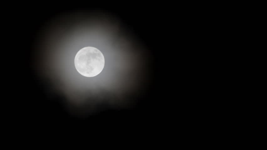 Clouds across full moon 3