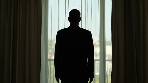 Man In Casual Suit Stand Stock Footage 100 Royalty Free 31781272 Shutterstock Man In Casual Suit Stand Stock Footage, Hipster Window Curtains