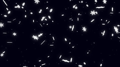 whirling snowflakes background with alpha channel