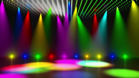 Disco Stage Dance Floor Colorful Vivid Stock Footage Video (100% ...