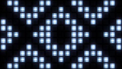 Strobe Lights Flashing Background Vj Loop Blue Lights Board Wall of Lights