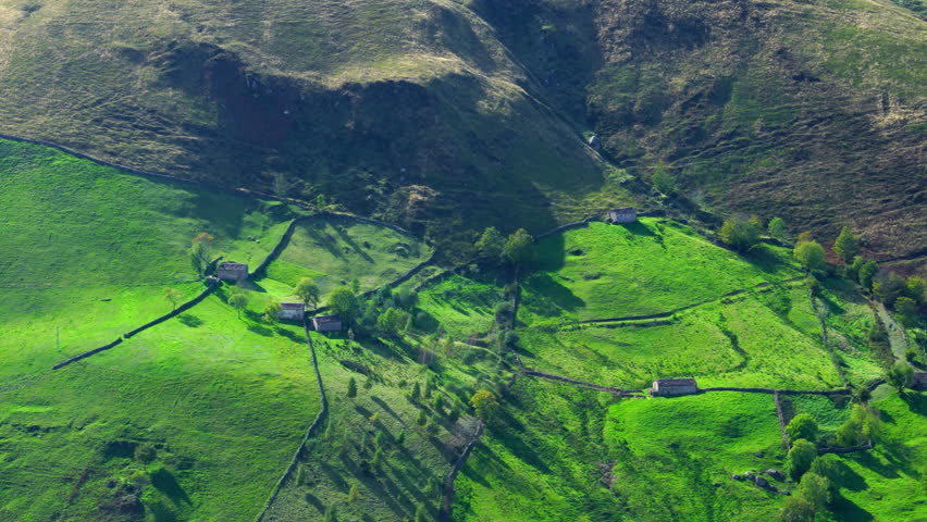 Landscape in Alto Miera, Miera Valley, Valles Pasiegos, Cantabria, Spain, Europe
