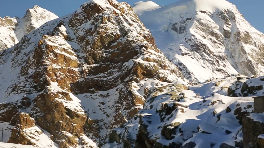 snowy mountains near St Moritz - Switzerland