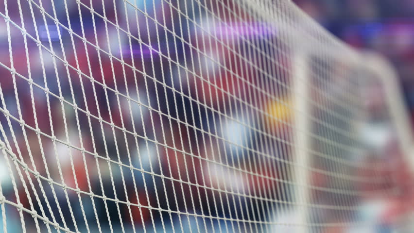 Beautiful Soccer Ball flies into Goal Net in Slow Motion. Football 3d animation of the Goal Moment. 4k Ultra HD 3840x2160. | Shutterstock HD Video #31956970