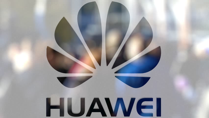 Huawei Logo On A Glass Stock Footage Video (100% Royalty-free) 31958854 