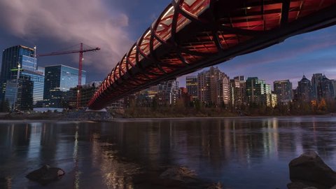 Calgary cityscape time lapse