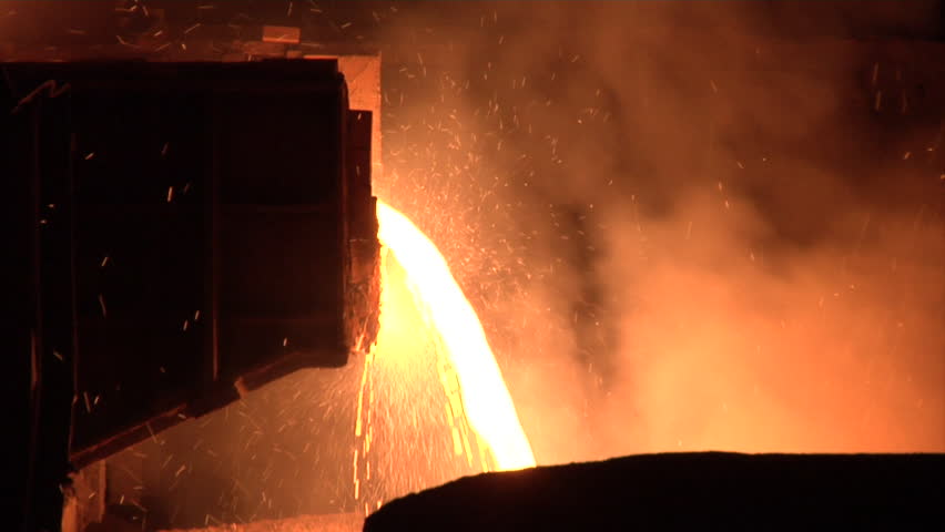 Smelting plant in the Ukraine. Mining and metal rolling. | Shutterstock HD Video #3196777