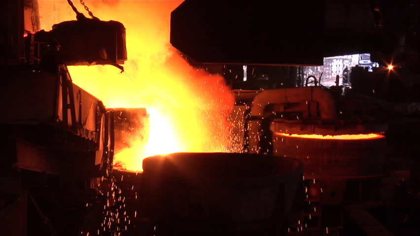 Smelting plant in the Ukraine. Mining and metal rolling. Royalty-Free Stock Footage #3196786