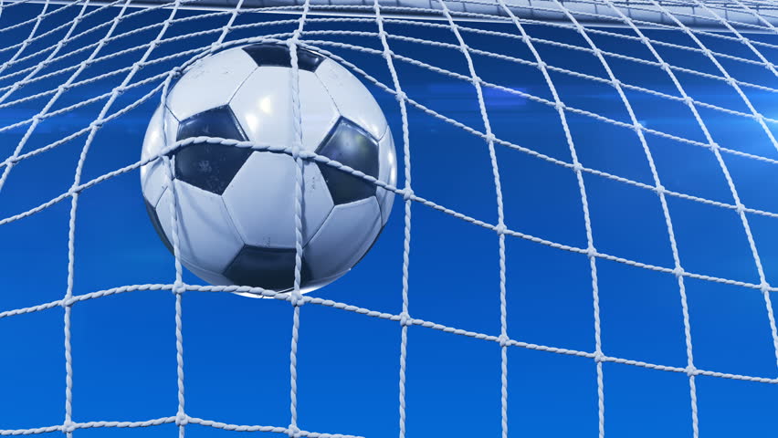 Beautiful Soccer Ball Flies Into Stock Footage Video 100 Royalty Free Shutterstock