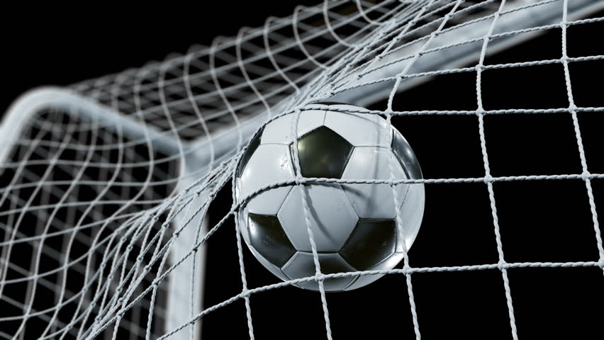 Soccer Ball Flying Into The Arkivvideomateriale 100 Royaltyfritt Shutterstock