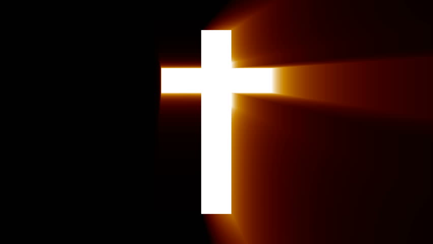 Light cross of Christ, ray beams background. 3d rendering Royalty-Free Stock Footage #31969246