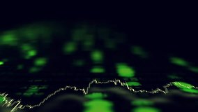 Exchange online quotes. Crypto currency. The flow of economic data. Financial concept. Financial market's beauty. Loss and profit. Mining process visualization. Dollar vs Bitcoin. Full hd video. - Powered by Shutterstock - Get 15% off with code: PIKWIZARD15