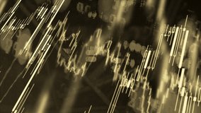 Exchange online quotes. Crypto currency. The flow of economic data. Financial concept. Financial market's beauty. Loss and profit. Mining process visualization. Dollar vs Bitcoin. Full hd video. - Powered by Shutterstock - Get 15% off with code: PIKWIZARD15