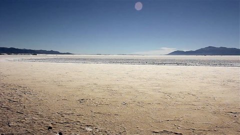 Panoramic View of Salinas Grandes Salt Pan, Jujuy province, Argentina. 