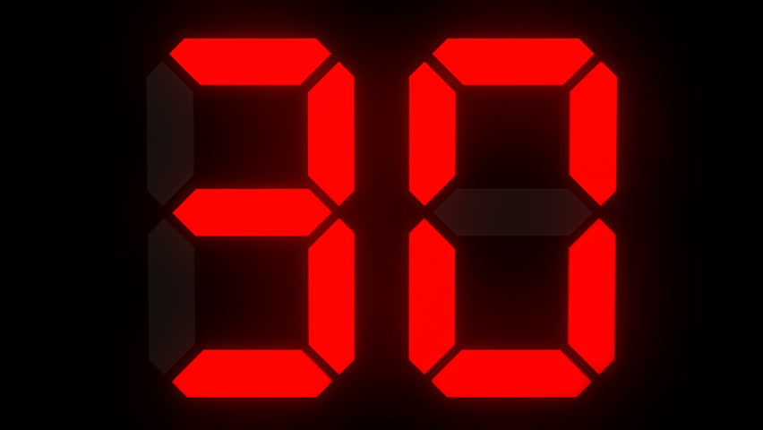 Red sports shot clock countdown from 30. 3D rendering. | Shutterstock HD Video #32002552