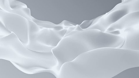 Abstract background waving with silk surface to the wind. Clear backdrop of ripple fabric. Beautiful abstraction of glowing cloth. Animation of seamless loop.