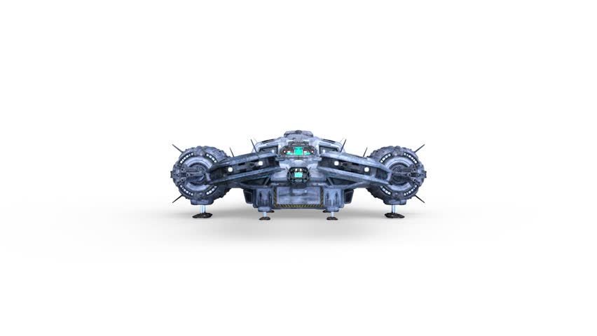 3D CG rendering of a space ship