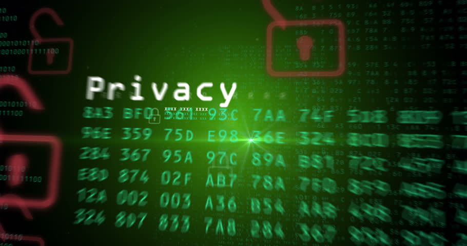 Loopable animation of computer protection, cyber safety and internet security. Abstract concept background of a privacy in cyber space.  Royalty-Free Stock Footage #32020804