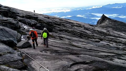 A view of South Peak at Mount Kinabalu, Sabah,  Malaysia.