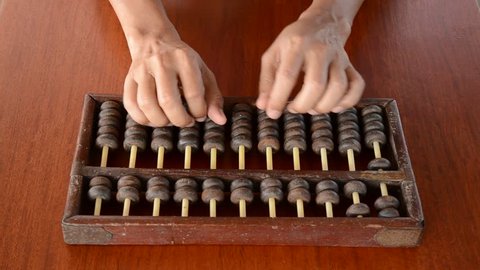 chinese abacus  is a calculating tool used primarily in parts of Asia for performing arithmetic processes.
The abacus was in use centuries before the adoption of the written modern numeral system.