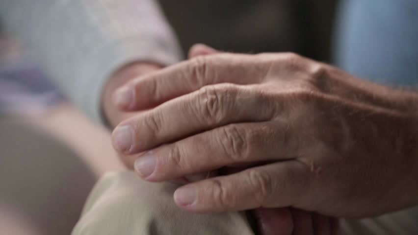 Relationships, old age and people concept - happy senior couple holding hands | Shutterstock HD Video #32036419