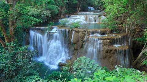 Waterfall in west of Thailand, time lapse video