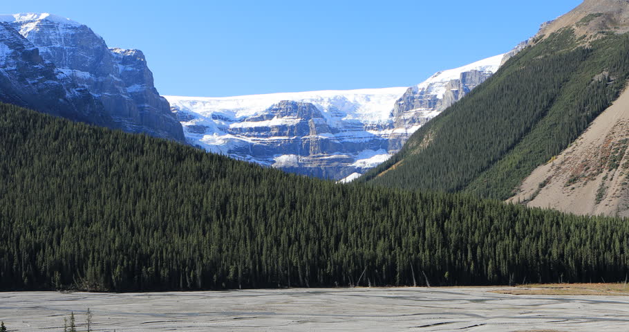 Glacier in Jasper National Park 4K