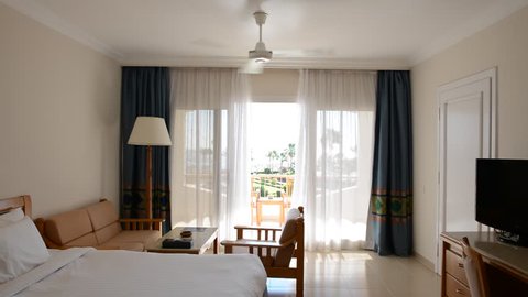 Apartment interior with working ventilator in the luxury hotel, Sharm el Sheikh, Egypt