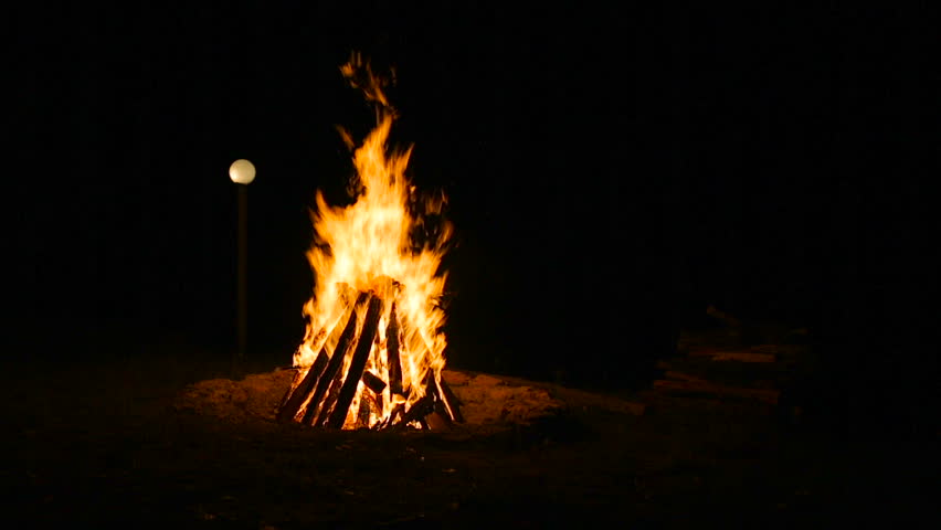 Burning Camping Fire In The Stock Footage Video 100 Royalty Free 32064850 Shutterstock