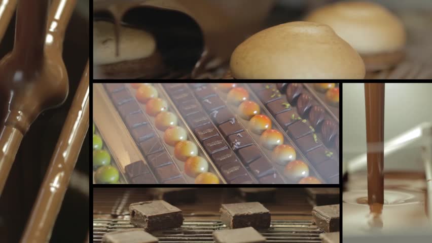 sequence of making chocolates